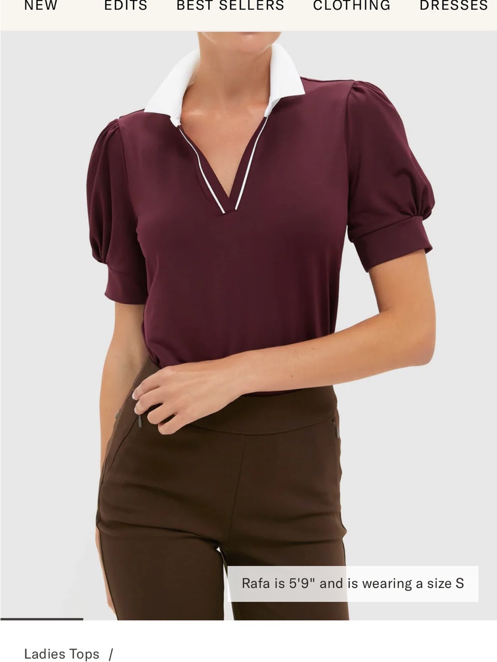 TNUCK SPORT
Winetasting Puff Sleeve Performance Jersey Caroline Polo